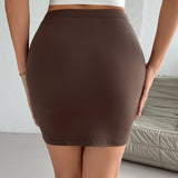 Jupe mini moulante style sexy pour femme, idéale pour le printemps et l'été