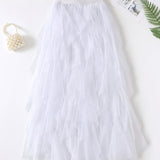 Jupe longue à volants style bohème pour femme, élégante et tendance, idéale pour occasions spéciales et looks romantiques