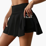 Jupe-short plissée de sport femme avec poche pratique, style décontracté, idéale pour le printemps et l'été