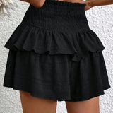 Jupe Courte Femme à Volants Style Bohème Casual Été