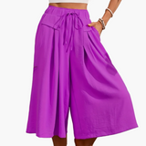 Jupe-culotte ample femme style élégant pour l'été, coupe large et décontractée