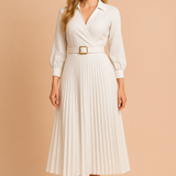 Isabela| Plus Size Elegancka Sukienka do Kolan na Wiosnę