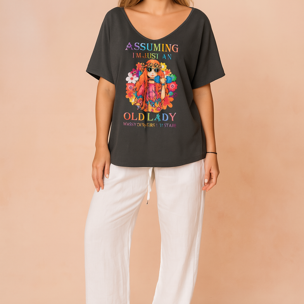 CLARA | T-shirt z zabawnym nadrukiem i luźnym krojem