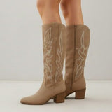 Bottes western femme à talon style cow-boy tendance ville et soirée