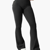 Legging cargo de fitness femme coupe évasée push-up taille haute pour sport et loisirs