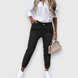 Lina – Spodnie jogger slim fit w stylu biznesowym