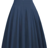 Jupe patineuse femme chic à taille haute avec ceinture nouée – Style élégant pour toutes occasions