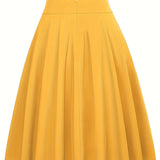 Jupe patineuse femme chic à taille haute avec ceinture nouée – Style élégant pour toutes occasions