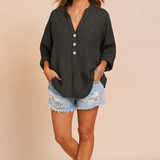 Lona | Luźna bluzka z guzikami w casualowym stylu