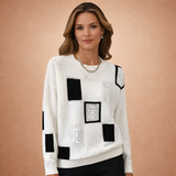 Élisa | Elegancki Sweter z Akcentem Graficznym