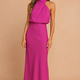Madelyn | Elegancka Damska Sukienka Midi z Drapowaniem
