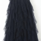 Jupe longue à volants style bohème pour femme, élégante et tendance, idéale pour occasions spéciales et looks romantiques