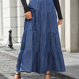 Jupe Longue Femme Élégante Style Bohème pour Printemps Été