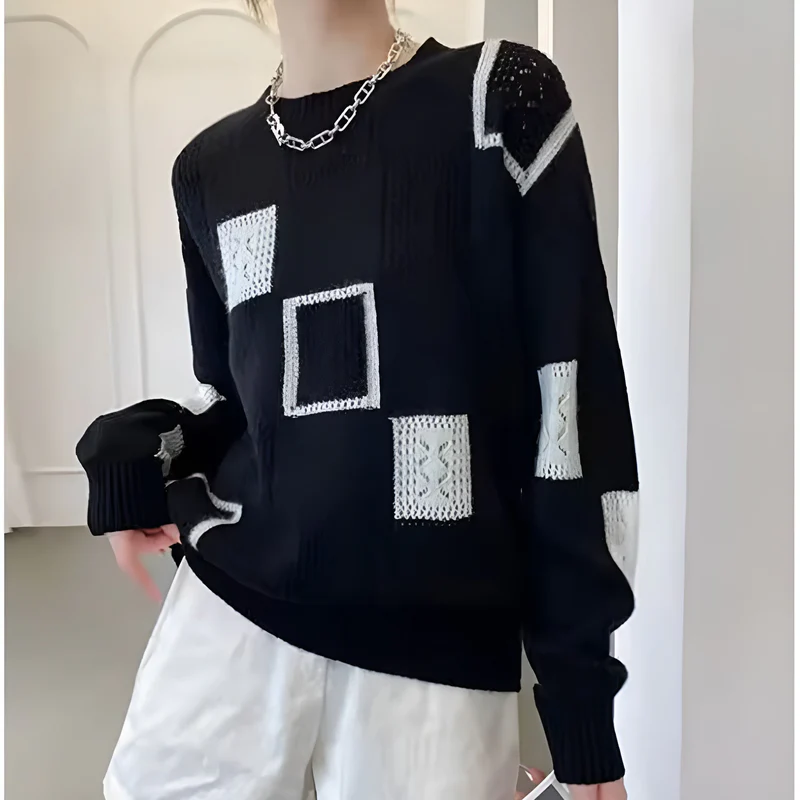 Élisa | Elegancki Sweter z Akcentem Graficznym