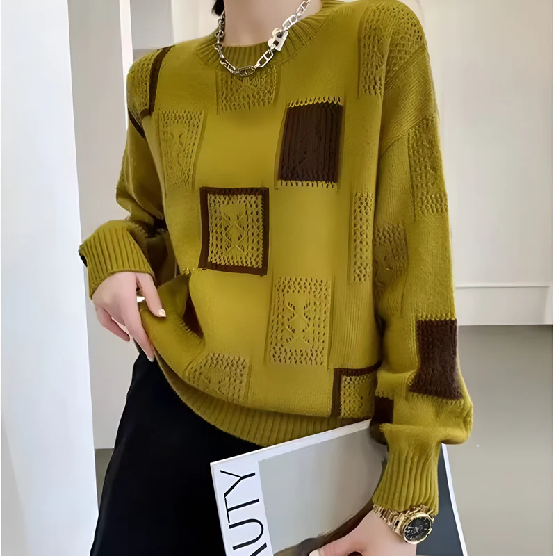Élisa | Elegancki Sweter z Akcentem Graficznym