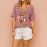 CLARA | T-shirt z zabawnym nadrukiem i luźnym krojem