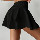 Jupe-short plissée de sport femme avec poche pratique, style décontracté, idéale pour le printemps et l'été
