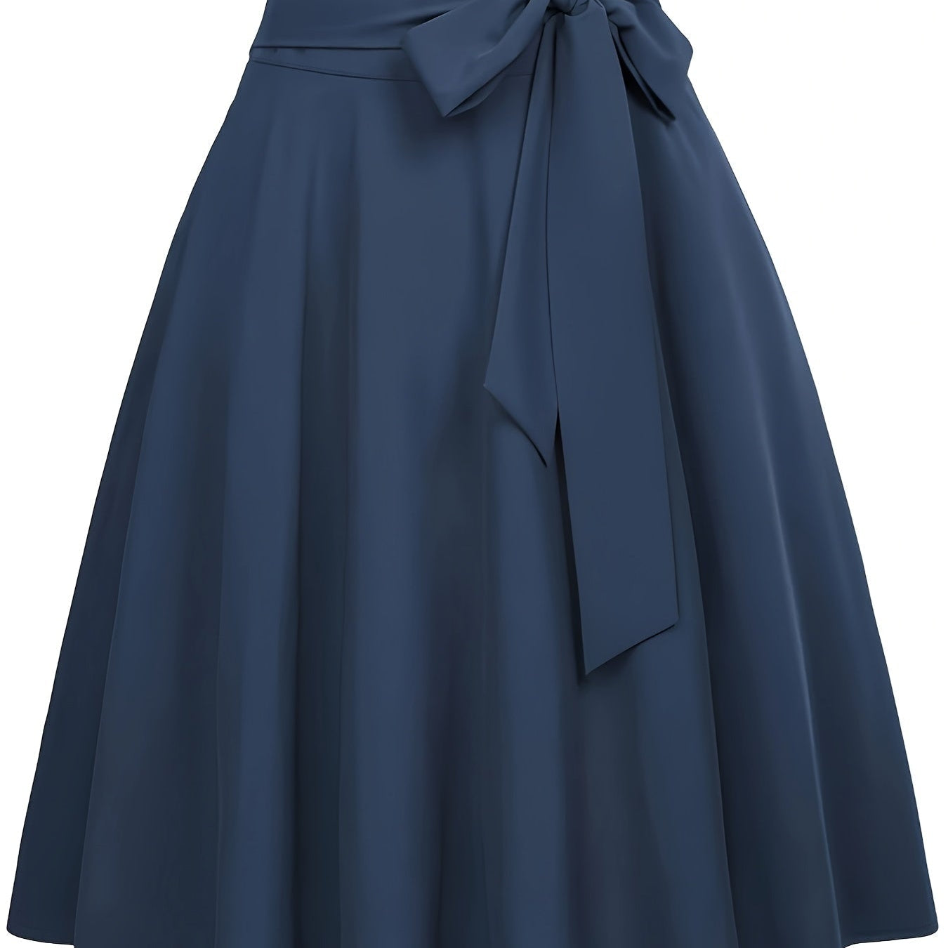 Jupe patineuse femme chic à taille haute avec ceinture nouée – Style élégant pour toutes occasions
