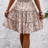 Jupe Midi Femme Élégante à Imprimé Fleuri Bohème – Look Estival Décontracté