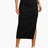 Jupe Longue Fendue Femme Style Élégant pour l'Été