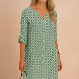 Iwona | Zwiewna Sukienka Boho w Kwiaty