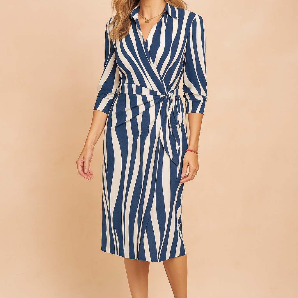 Elżbieta | Elegancki Dwuczęściowy Look z Kopertową Górą