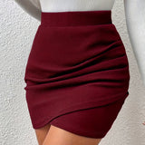 Jupe portefeuille élégante femme style soirée chic