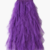 Jupe longue à volants style bohème pour femme, élégante et tendance, idéale pour occasions spéciales et looks romantiques
