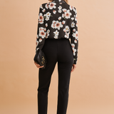 Lyona | Elegancka bluzka w kwiaty z dekoltem w serek