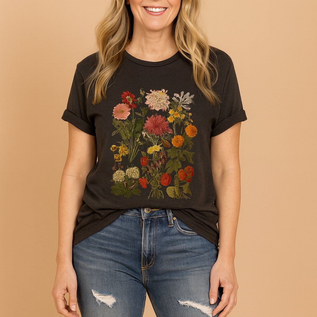 Jagoda | T-shirt z Roślinnym Motywem