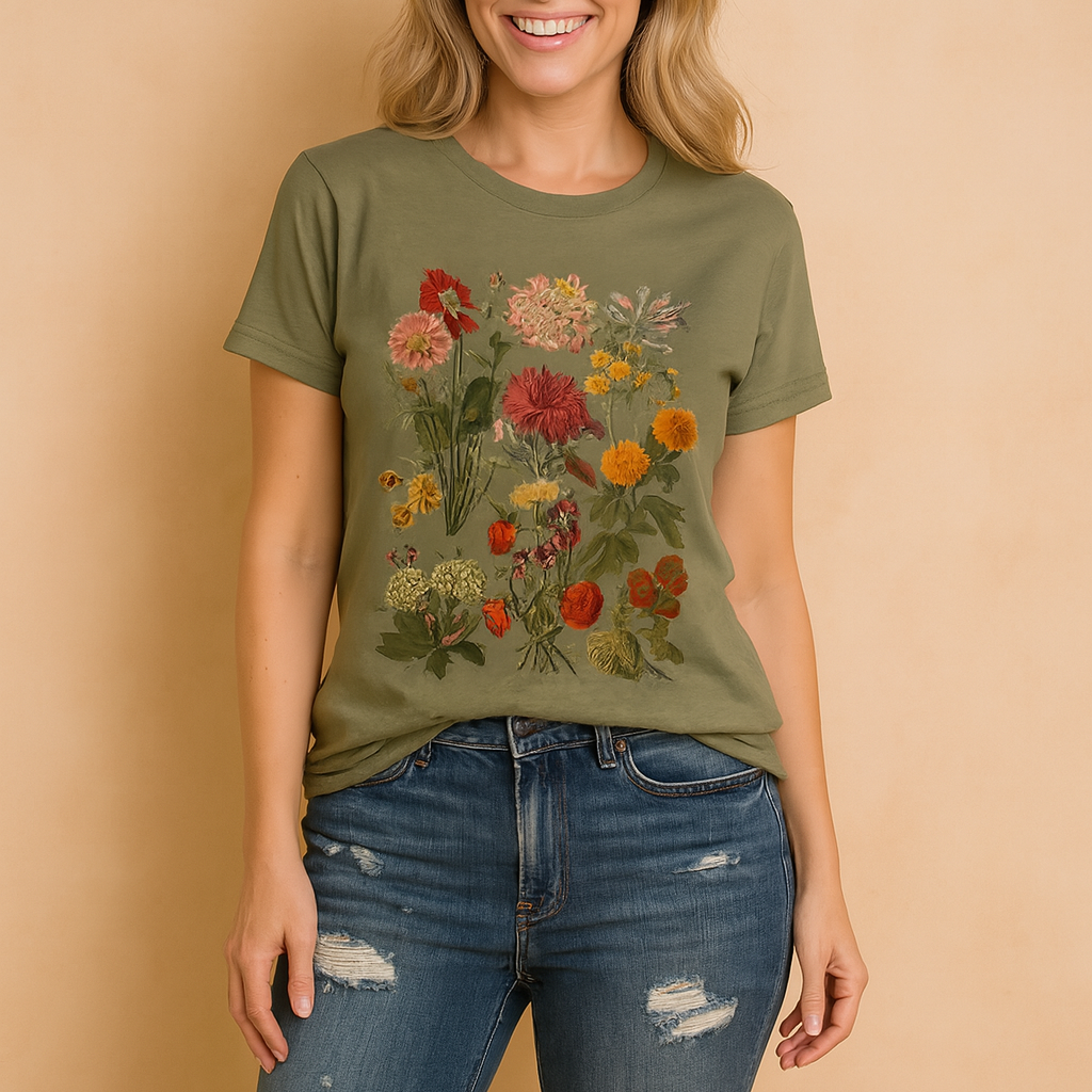 Jagoda | T-shirt z Roślinnym Motywem