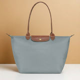Longchamp | Duża torba Le Pliage, Jasnoszary