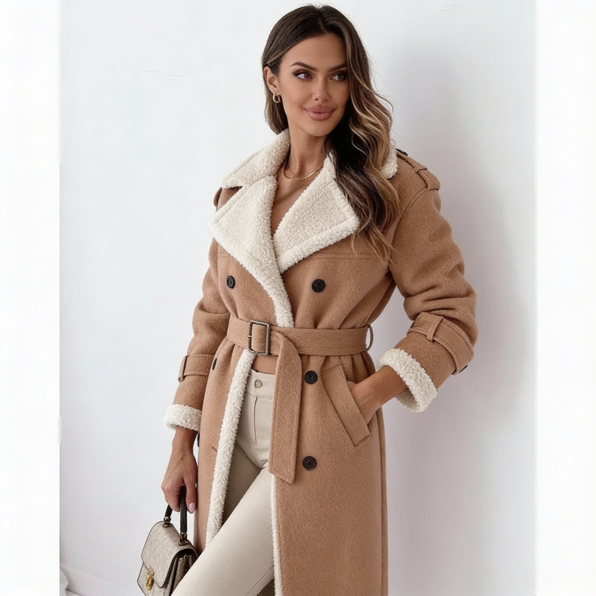 Aleksandra | Elegancki płaszcz z klapami