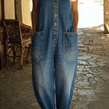 Lenna – Vintage ogrodniczka z bawełnianego denimu
