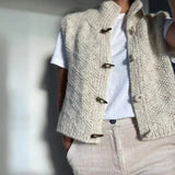 Gilet sans manches structuré pour femme style décontracté et polyvalent