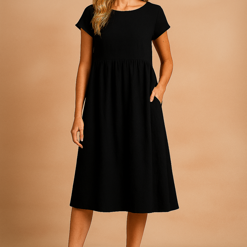 Judy | Zwiewna Sukienka Letnia Midi Basic