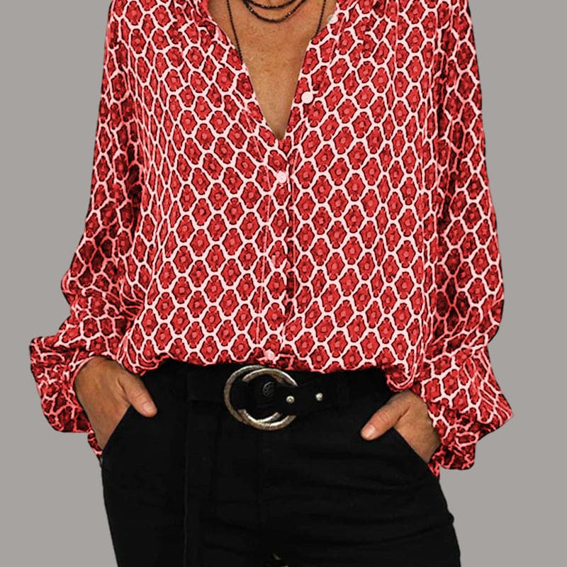 Kobieca Bluzka V-Neck
