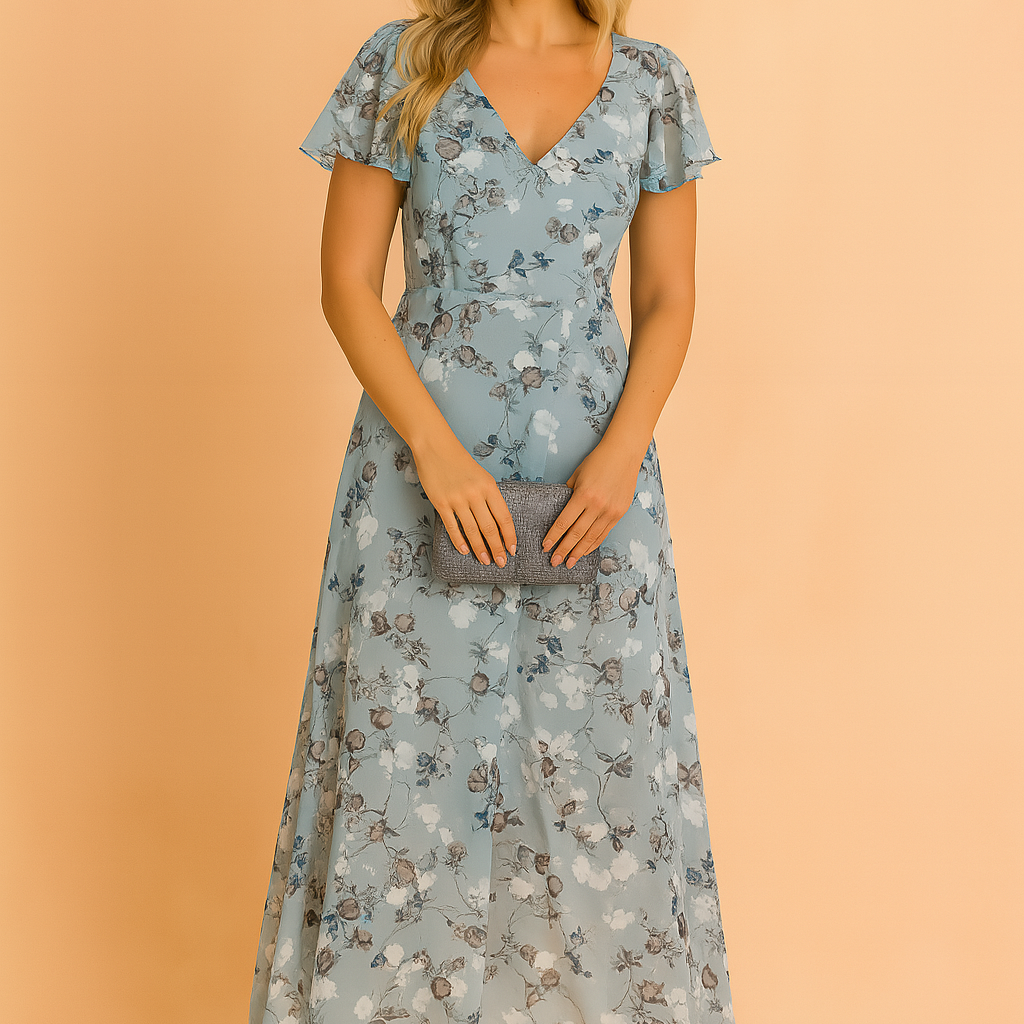 Lilia | Elegancka Kwiatowa Sukienka Midi