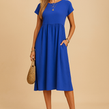 Judy | Zwiewna Sukienka Letnia Midi Basic