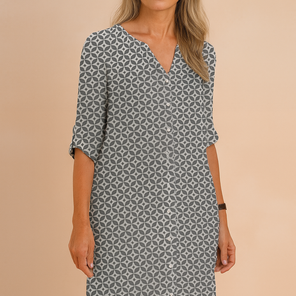 Iwona | Zwiewna Sukienka Boho w Kwiaty