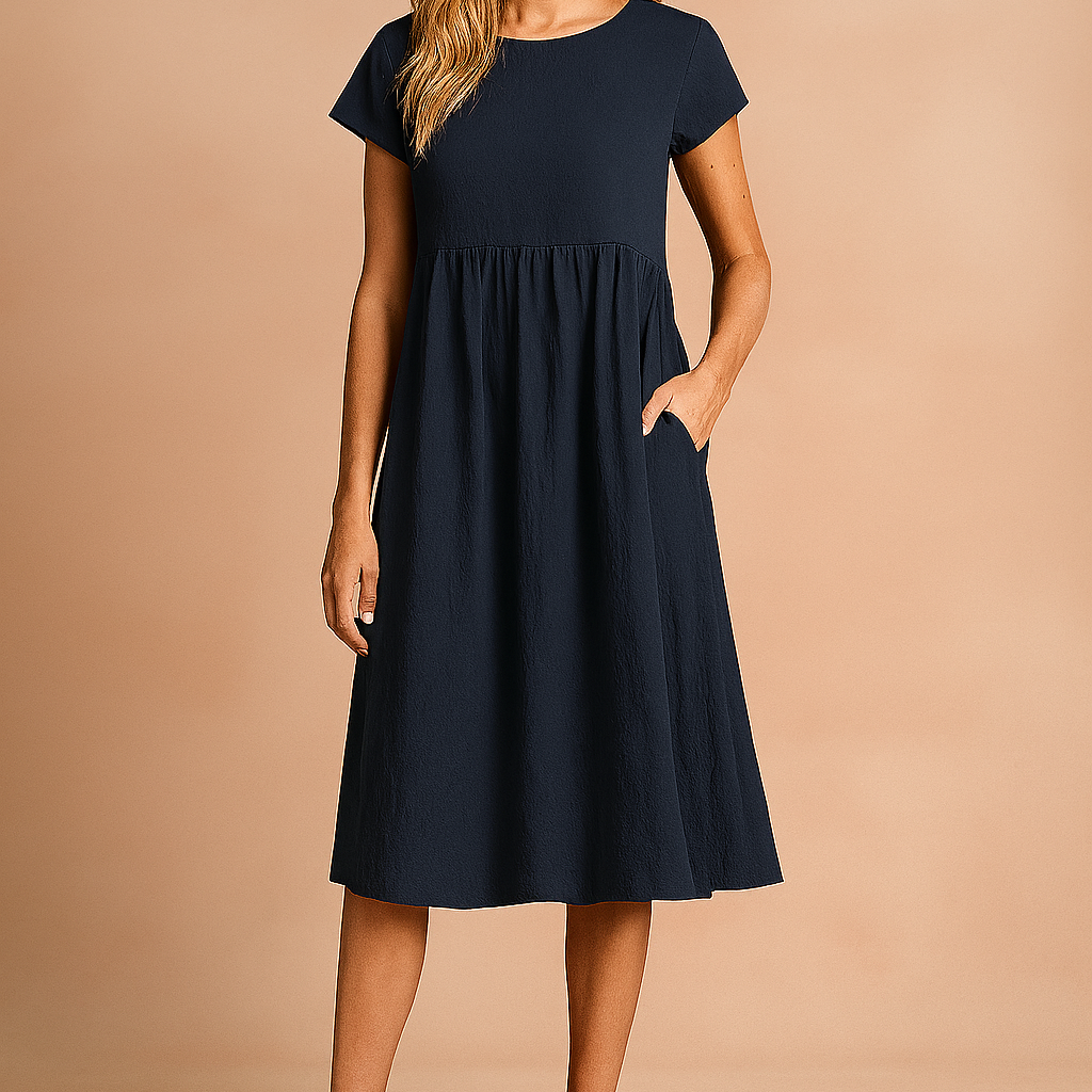 Judy | Zwiewna Sukienka Letnia Midi Basic