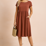 Judy | Zwiewna Sukienka Letnia Midi Basic