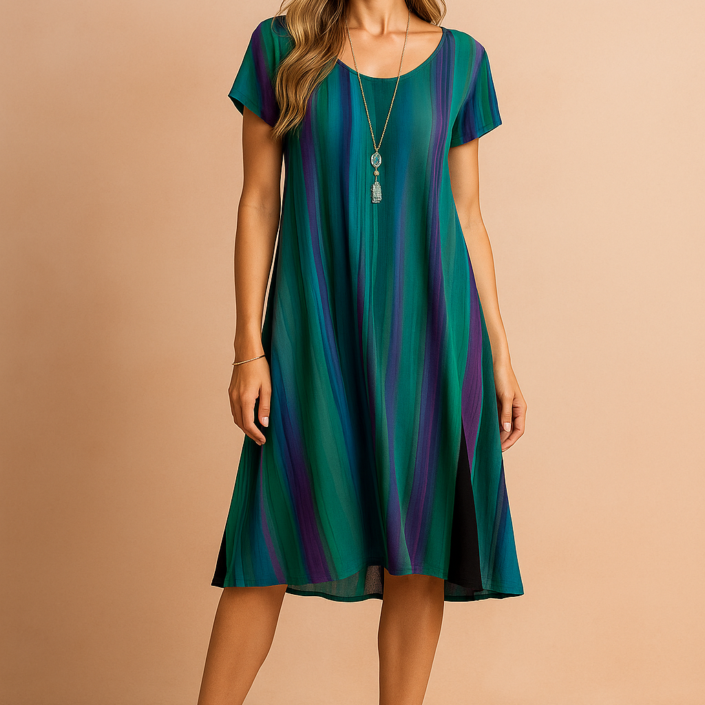 Jenny | Zwiewna Sukienka Boho z Efektem Gradientu