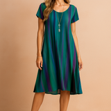 Jenny | Zwiewna Sukienka Boho z Efektem Gradientu