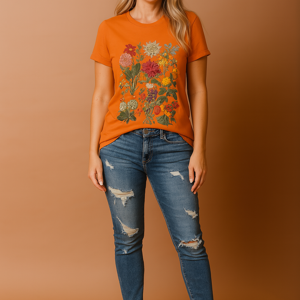 Jagoda | T-shirt z Roślinnym Motywem