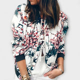 Kaelin - Elegancka kurtka bomber z kwiatami