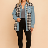 LILY | Koszulowa bluzka oversize w kratę