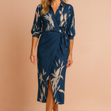 Elżbieta | Elegancki Dwuczęściowy Look z Kopertową Górą