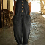 Lenna – Vintage ogrodniczka z bawełnianego denimu