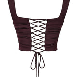 Sarah – Ensemble Corset et Jupe Longue en Brun